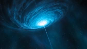 Outer space black hole quasar wallpaper