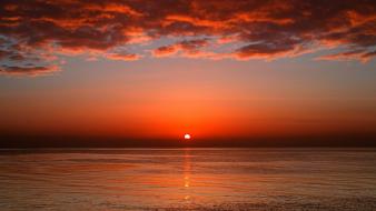 Sunset sun seascapes wallpaper