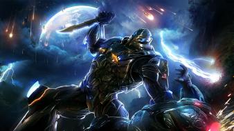 Video games futuristic suit armor knives section 8 wallpaper