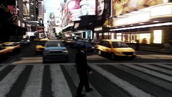 Video games metropolis crosswalks gta iv wallpaper