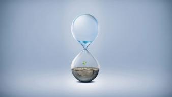Water elements plants soil hourglass save wallpaper