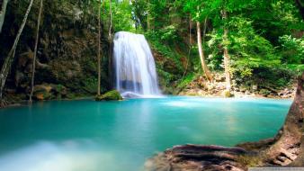 Water nature forest summer falls lakes wallpaper