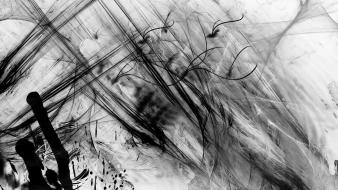 Abstract black white spray paint contrast wallpaper
