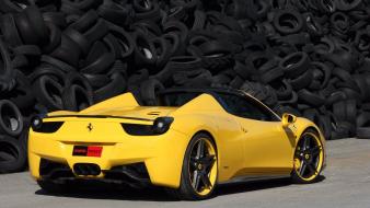 Cars tires novitec rosso yellow ferrari 458 spider wallpaper