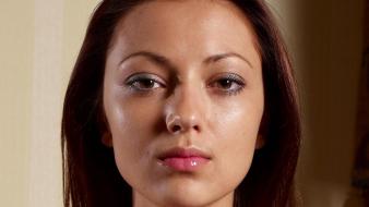 Close-up eyes brown anna sbitnaya faces ukrainian wallpaper