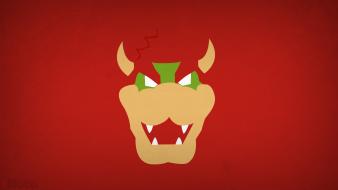 Nintendo bowser red background super mario brothers blo0p wallpaper