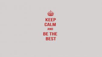 Text typography crowns keep calm and motivation wallpaper