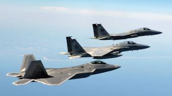 F-15 eagle aviation formation flying jet plane wallpaper