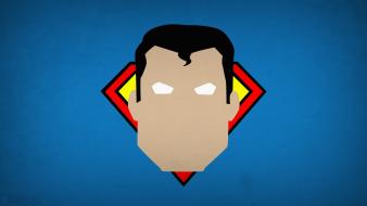 Minimalistic dc comics superman superheroes blue background blo0p wallpaper
