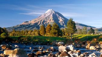 Nature new zealand mount taranaki wallpaper