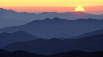 Sunset nature tennessee great smoky mountains wallpaper
