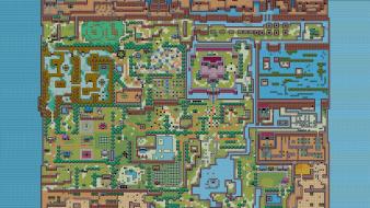 The legend of zelda maps retro 8-bit wallpaper