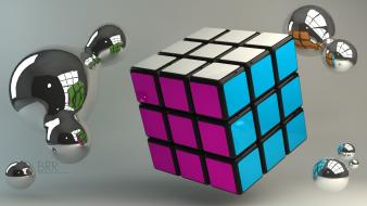 3d render mangotangofox rubiks cube wallpaper