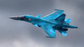 Aircraft sukhoi su-34 russian air force wallpaper