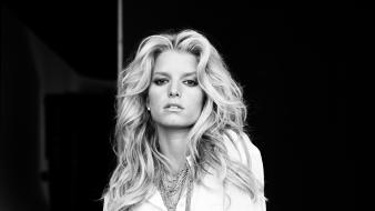 Black and white actress celebrity jessica simpson wallpaper