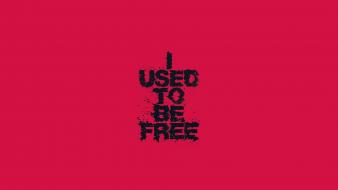 Freedom minimalistic typography pink background wallpaper