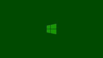 Green minimalistic metro windows 8 clean logo wallpaper