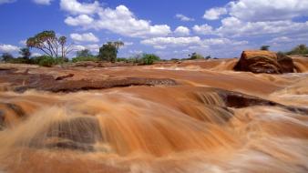 Landscapes falls lakes national park kenya wallpaper