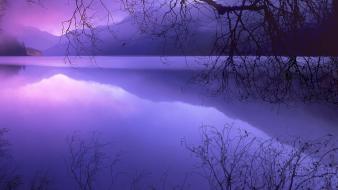 Landscapes purple lakes national park washington crescent