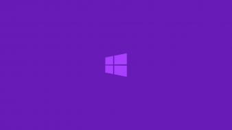 Minimalistic purple metro windows 8 clean logo wallpaper