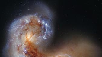 Outer space stars nasa hubble spiral galaxy wallpaper