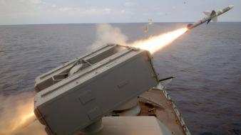 Water ocean army military rockets navy rocket launcher wallpaper