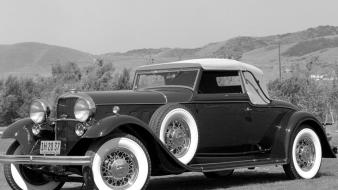 Cars grayscale vintage wallpaper