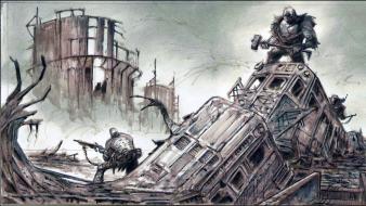 Fallout concept art artwork mutants wallpaper