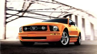 Orange Mustang wallpaper