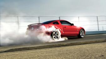 Red Mustang Smoke wallpaper