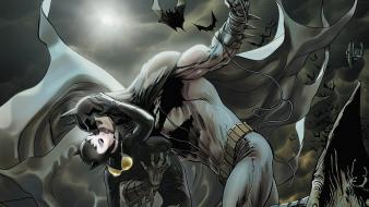 Batman dc comics kissing catwoman wallpaper