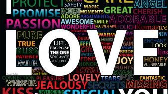 Love typography passion wallpaper