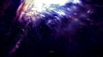 Outer space multicolor stars nebulae infinity wallpaper