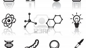 Science black minimalistic icons wallpaper