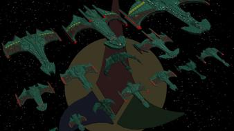 Star trek spaceships klingons wallpaper