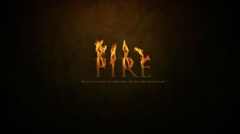 Text fire typography wallpaper