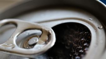 Close-up coca-cola bubbles macro soda cans makro wallpaper