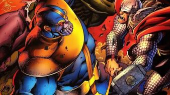 Comics thor marvel thanos wallpaper