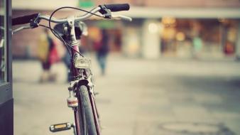 Streets vintage bicycles wallpaper