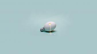 Abstract minimalistic humor simple background lightbulb egg wallpaper