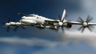 Aircraft bomber soviet tu-95 bear russian air force wallpaper