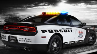 Cars police nascar dodge charger pace car wallpaper