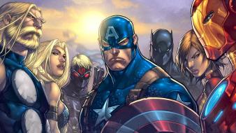 Comics thor captain america marvel ultimates avengers wallpaper