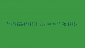 Green hearts poetry sentence lifestyle wallpaper