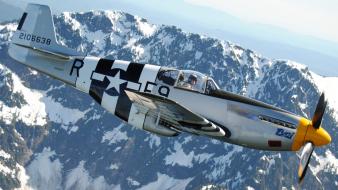 Mountains aircraft p-51 aviation b mustang