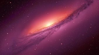 Outer space stars galaxies purple wallpaper