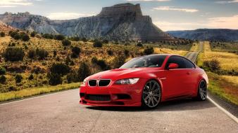 Red cars roads tuning bmw m3 rims tuned wallpaper