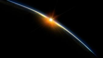 Sun outer space earth sunlight wallpaper