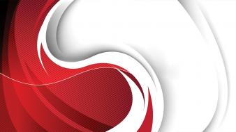 Abstract red vector illustrations swirls curvilinear design snapdragon wallpaper