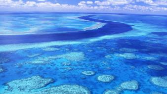 Australia great barrier reef aerial view wallpaper